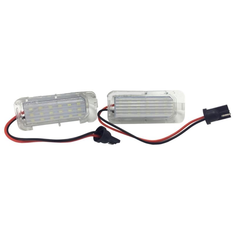 1 pereche ansamblu de lumină pentru plăcuță de înmatriculare cu LED complet alb-xenon pentru lampă pentru plăcuța de înmatriculare Focus 5D Mondeo Fiseta 6500K CAN-bus 12V