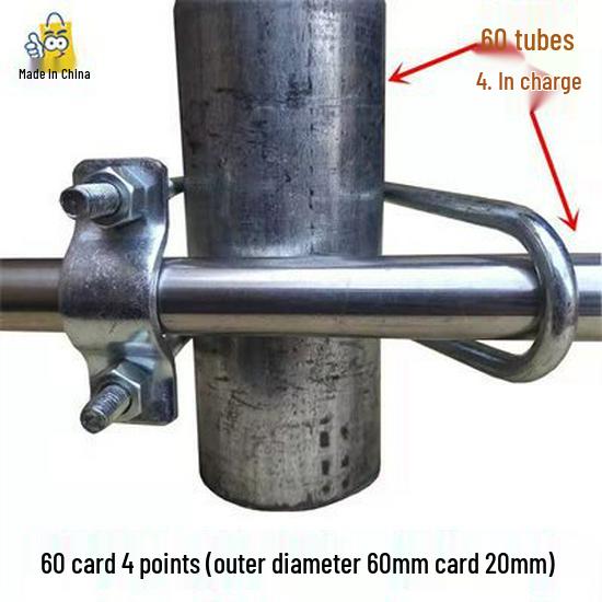 Double U-Bolt Galvanized Cross Pipe Clamp with Free Shipping