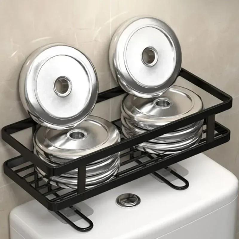 Multi-functional Wall-mounted Toilet Storage Rack Bathroom Perforation-free Storage Rack Bathroom Washstand  Shower Organizer