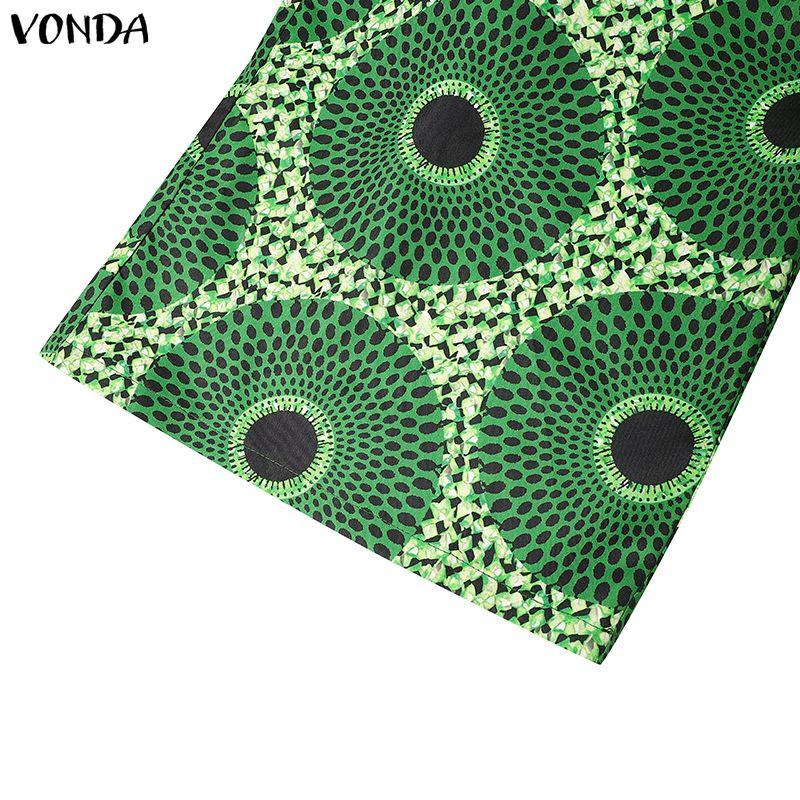 VONDA Two Piece Suit Women Sleeveless Floral Print Halter Tops and Long Pants Casual Sets