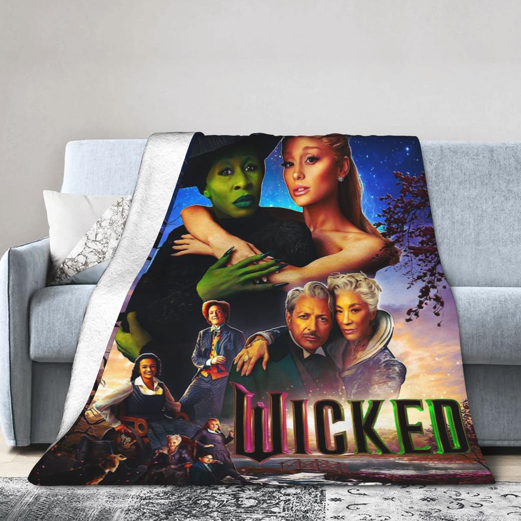 Wicked 2 Glinda & Elphaba Decke Super Warm Lustig Plüsch Bettwäsche Überwürfe Für Kind Couch Bett Flanell Tagesdecke Bettdecke