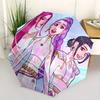 Ombrello pieghevole KPop Demon X con apertura e chiusura automatiche, telaio a 8 stecche e design compatto da viaggio, perfetto per tutte le occasioni | Elegante