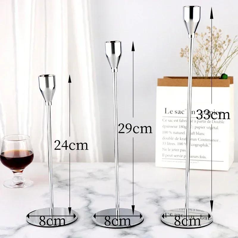 Metal Candle Holders Luxury Candlestick Fashion Wedding Candle Stand Exquisite Candelabra Table Home Decorations