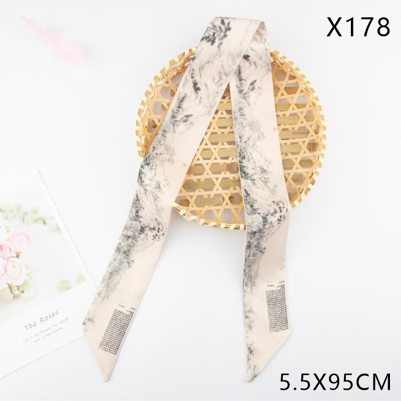 Seidentuch Schleife für Tasche Lang Vielseitig Streamer Gebundenes Haar Damenband Haarschmuck Stirnband