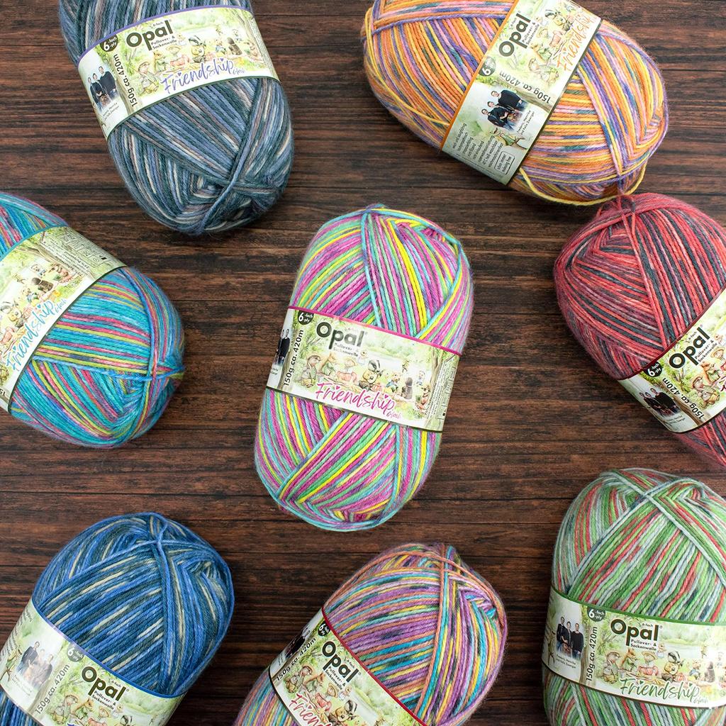 Opal Friendship Sock Yarn, 6-ply, Wool Blend, 11565. Camp Together