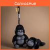 Cute Lying Cartoon Posture Black Gorilla Plush Toy Pendant For Decoration Bag