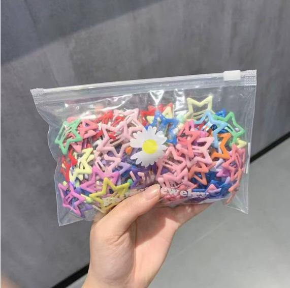 Dopamine Color Star Hair Clips: Cute Five-Pointed BB Clips for Bangs & Stray Hairs