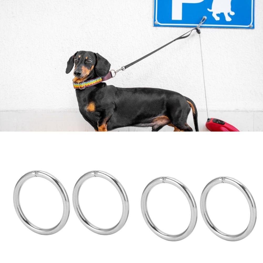 10pcs Multifunctional Welded Round Rings Solid Seamless Multi-Purpose O Rings For Dog Collars
