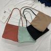 Candy Color Simple Solid Color Canvas Bag Female Single Shoulder