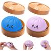Teigtaschen Squishy Sensorik Spielzeug Set aus 2 Stück, Stressabbau Langsam Aufgehend BPA-Freies Gummi, Dampfkorb Box Mehrfarbig