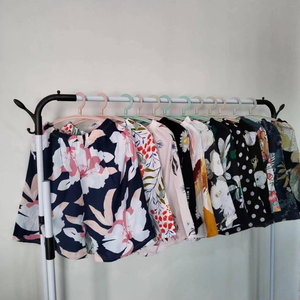 Women's Cotton & Rayon Casual Beach Shorts - Non-Fading, Summer Five-Point Style, Wear Indoors or Outdoors