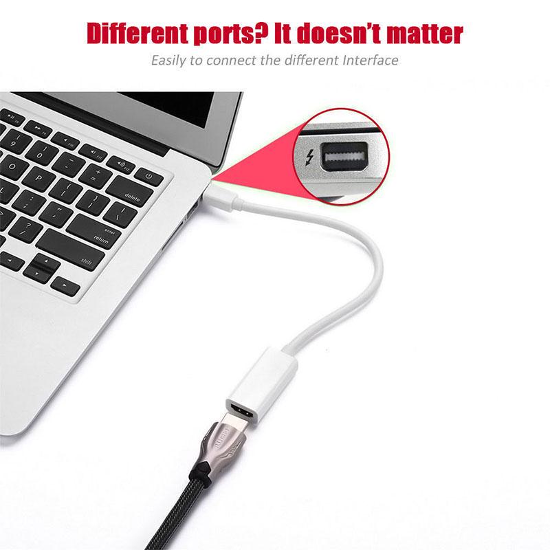 Mini Display Port DP to HDMI-compatible Adapter Cable for Macbook Pro Air 1080P