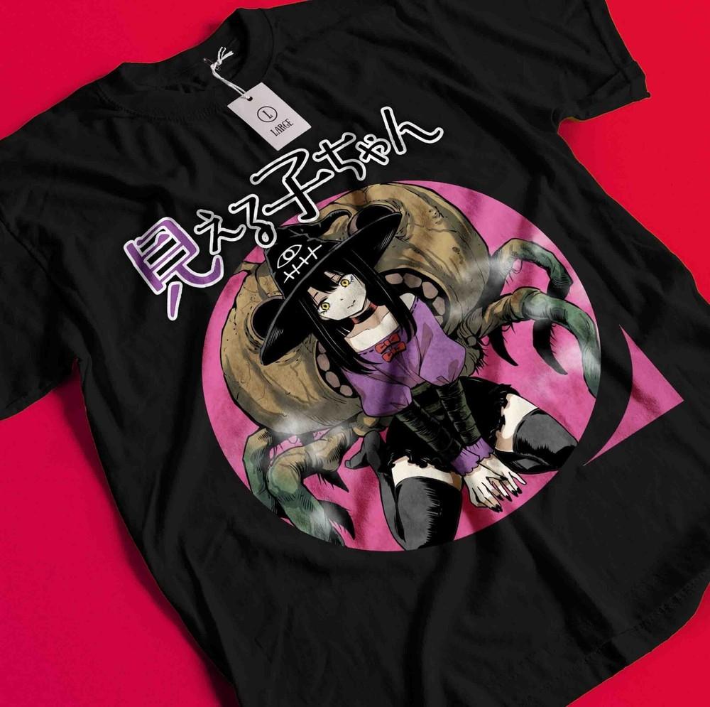 

Mieruko Chan T-Shirt Hana Shirt Miko Yotsuya Ghost Tshirt Mier Girl Horror Anime BB868 L