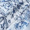 2026 Spring Women's Blue & White Porcelain Stand Collar Long Sleeve Shirt, Chinese Style, Slim Fit, Pure Cotton