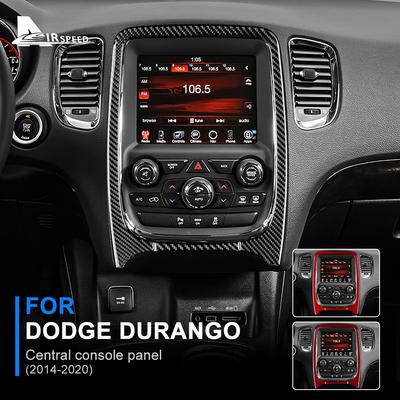 Echter Kohlefaser-Aufkleber für Dodge Durango 2014 2015 2016 2017 2018 2019 2020 Mittelkonsole Navigation Auto Zierleiste