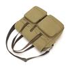 Commuter Handbag Multi-Pocket Men's Bag Large Capacity Crossbody Briefcase Solid Color Canvas Shoulder Bag