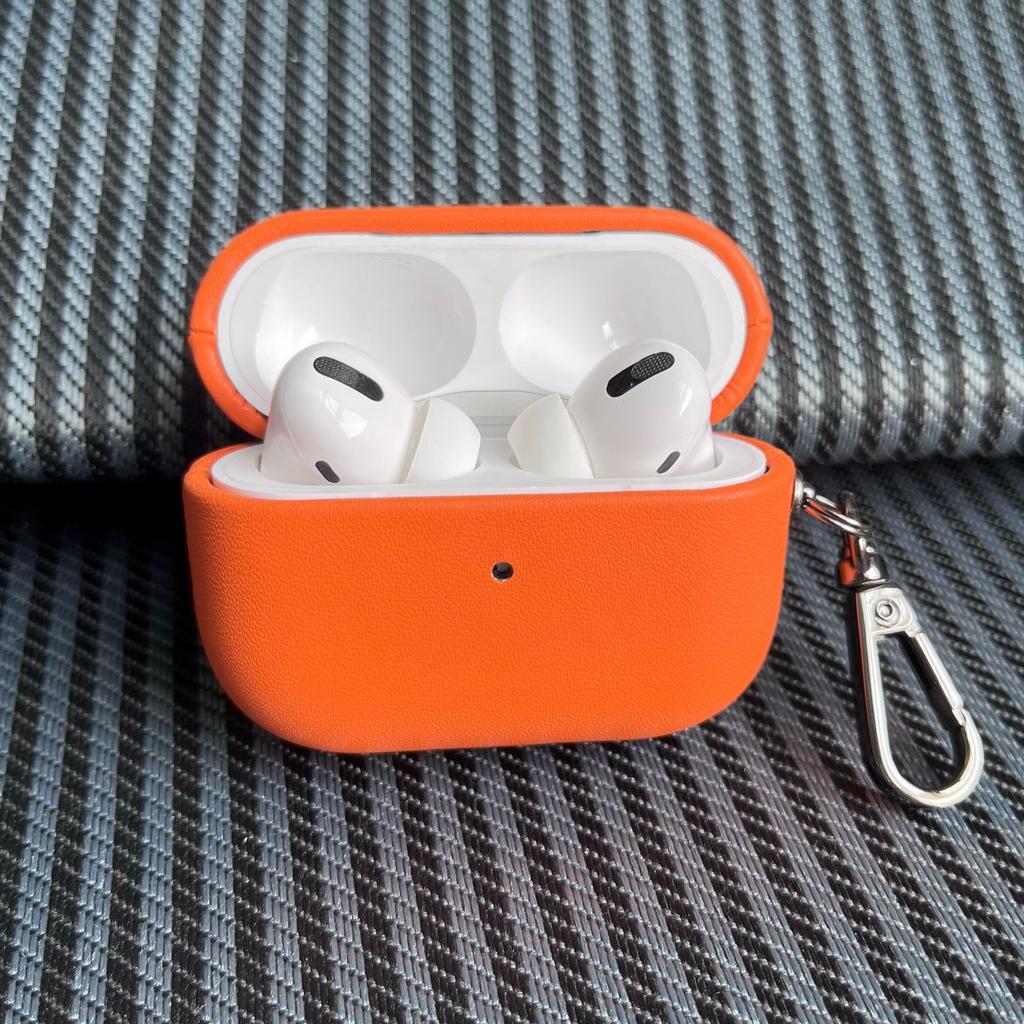 PU Leather Solid Color Wireless Earphone Case for Airpods Pro 2 & Airpods 4 3 2 1 Scratch-proof Drop-proof Inner Flocking Cover