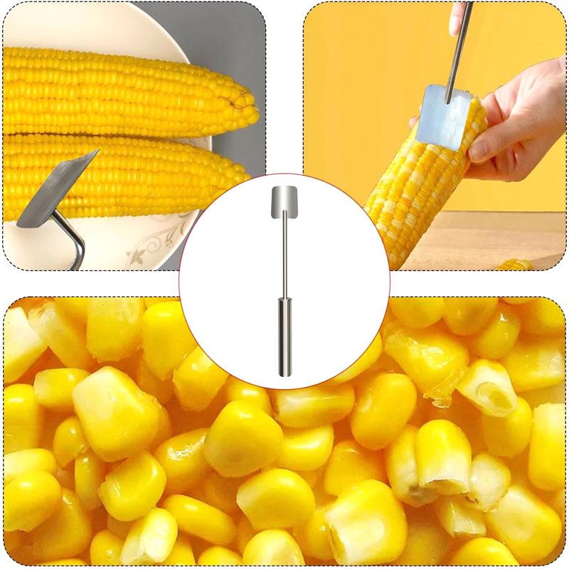 

Stainless Steel Corn Peeler Serrated Corn Stripper Peelers Cob Shaver Planer Thresher Cutter Kitchen Fruit Vegetable Gadget Tool серебряный