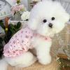 Sleeveless Pet Floral Dress Summer Thin Dog Skirt Pet Costumes Dog Pullover Four Seasons