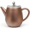 Teapot - Bredemeijer - Double-walled Model - 1.1 L - Brown Stainless Steel - Glass Lid