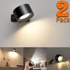 Led Wall Lamp Touch Control Remote 360 Rotatable USB Recharge Wireless Portable Night Light For Bedroom Reading Lamp