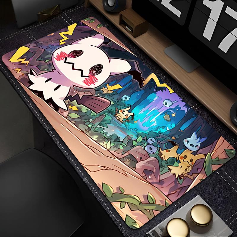 Mouse Pad xcm Pokemon Mimikyu Gamer PC Computer Locking Edge Desk mat Keyboard Anime Gaming Accessories XXL Mousepad Carpet 800x300x2mm