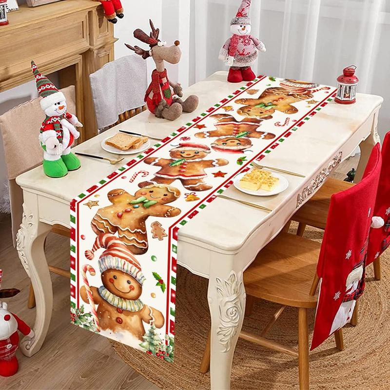 

Gingerbread Man Christmas Table Runner Christmas Decorations For Home 2026 Xmas Table Decor Navidad Noel Gifts New Year 2026