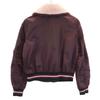 COACH With fur Nylon jacket 4 wine-red MA-1 bomber jacket Women Used
