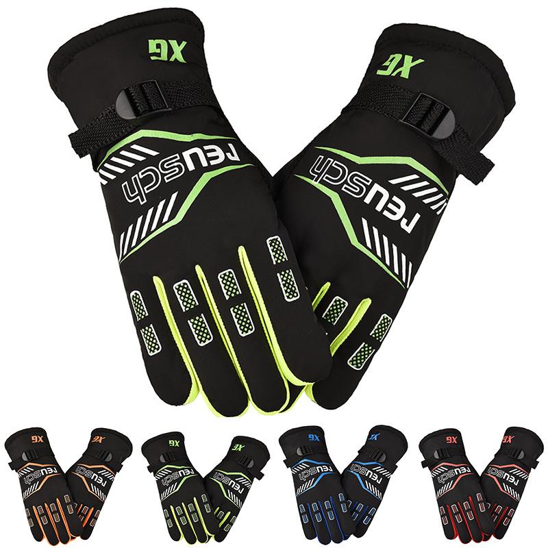 

Мужские и женские лыжные перчатки, зимние теплые, ветрозащитные, водонепроницаемые, нескользящие, сноубордические, снегоходные, велосипедные, лыжные перчатки