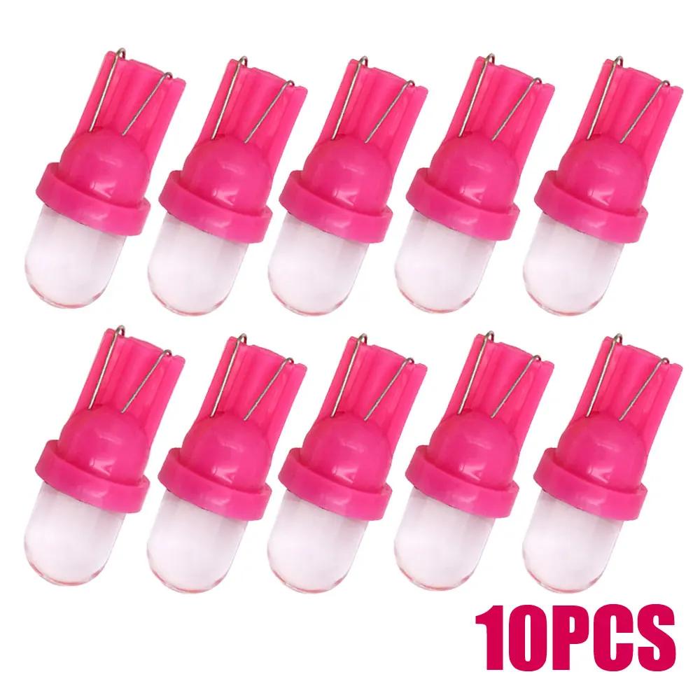 

10 шт. автомобильных фар постоянного тока 12 В 5 Вт T10 194 168 158 W5W 501 светодиодные боковые сигнальные огни лампы клиновидные лампы для внутреннего освещения автомобиля аксессуары розовый
