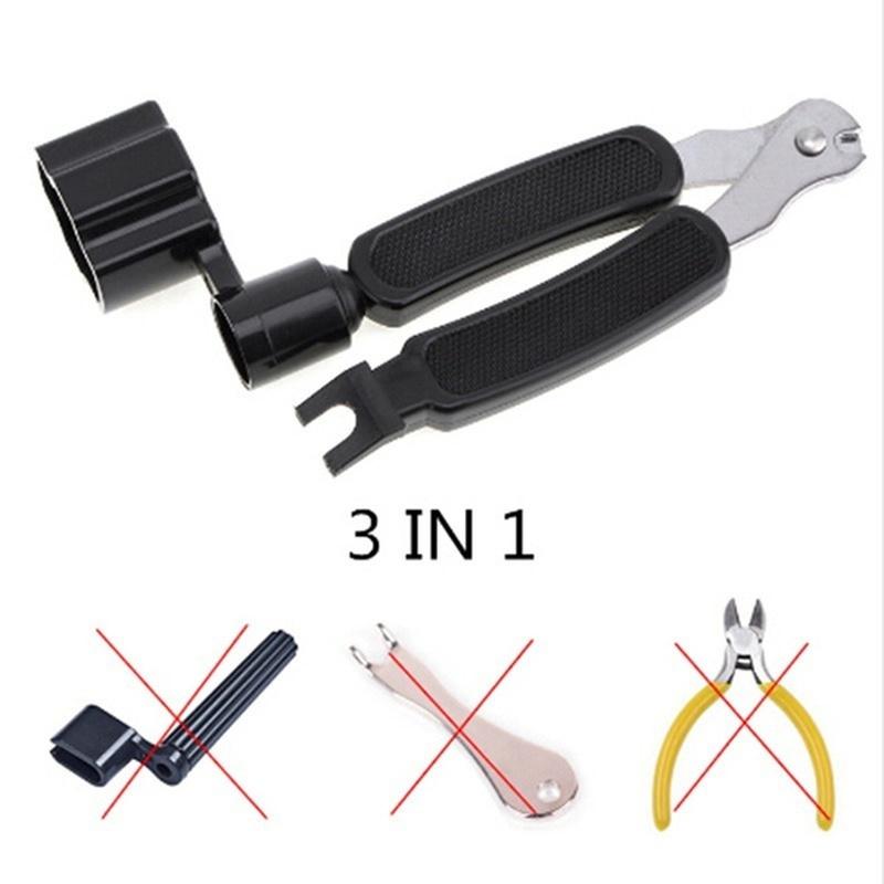 3 In 1 Multifunction Guitar Accessories Guitar Picker  Strings Winder String Pin Puller Cutter Tool