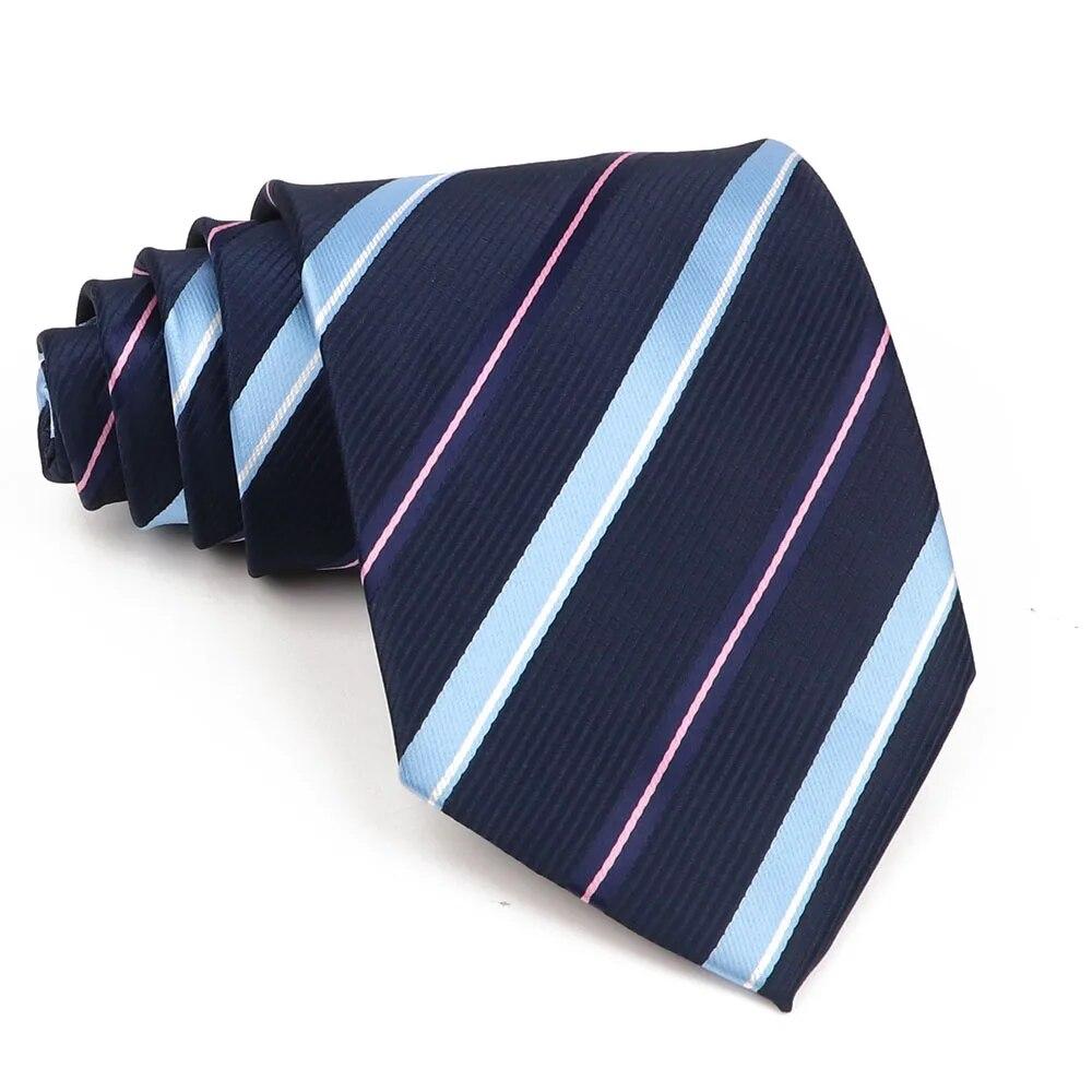 Lüks erkek Kravat 9 CM Geniş Çizgili Nokta Kravat Günlük Giyim Düğün Ofis Partisi