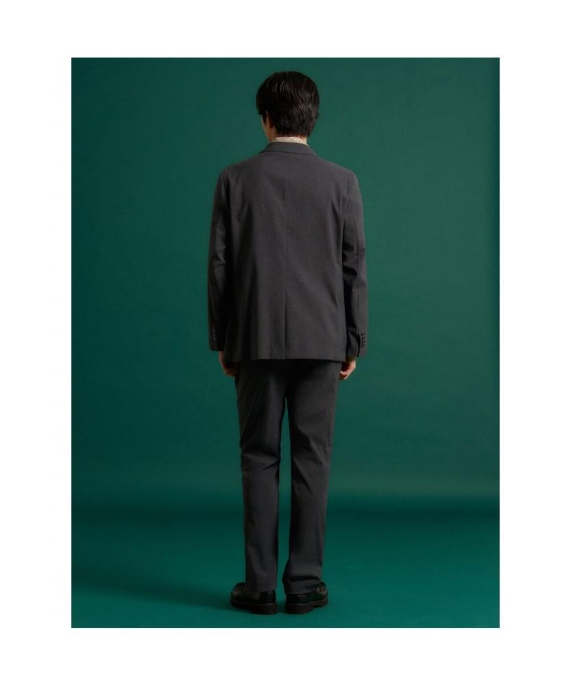 Binpolmen Seersucker Pattern Set-Up Standard Fit Pants Ash