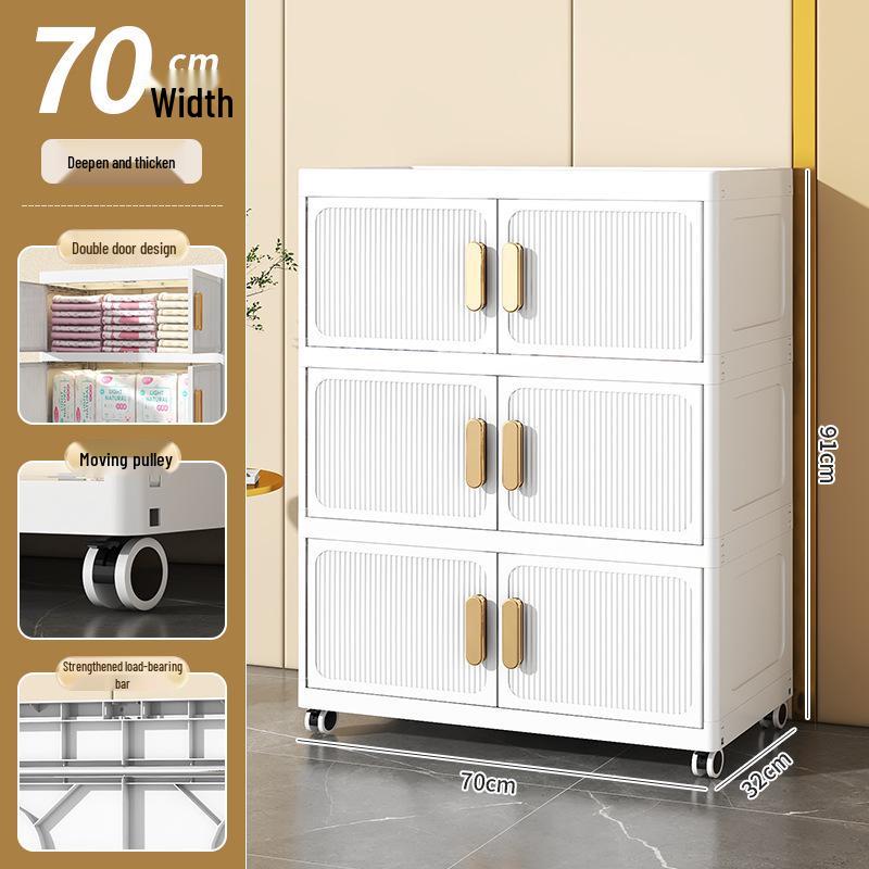 Transparenter Doppeltür-Aufbewahrungsschrank für Schuhe, Schlafzimmer, Wohnzimmer und Snacks