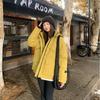 Hooded Solid Color Graphite Stand-Up Collar Down Cotton Clothing Season Warm Puffs Skinny Loose Jacket
