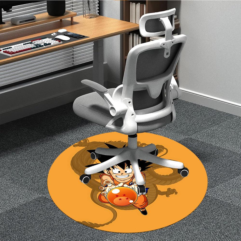 

1pc Dragon Ball Z Goku Office Round Area Rug, Under Office Chairs Bedroom Living Room Home Decor, Room Decoa1016176 80cm by 80cm