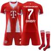 Teens Kids Adults Custome Name Football Kits 2025-26 Bayern Home #7 GNABRY Training Jersey Set with Socks