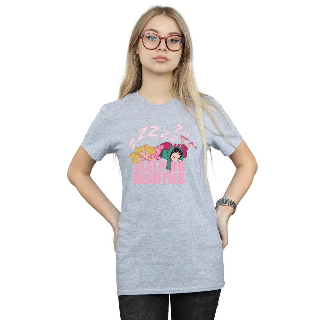 Disney Womens/Ladies Wreck It Ralph Aurora And Vanellope Cotton Boyfriend T-Shirt
