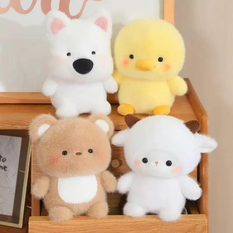 Table Companion Doll Elephant Plush Toy Cute Pink Pig Doll Cute Penguin Little White Rabbit West Highland Panda