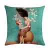 Abstract Fairy Girl Decorative Cushion Cover Linen Pillowcase For Sofa Couch Bedroom Home Living Room Decor 45X45Cm