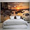 Customized 3D Wallpaper Nature Landscape Sunset Nightfall River Scenery Mural for Bedroom Living Room Wall Mural