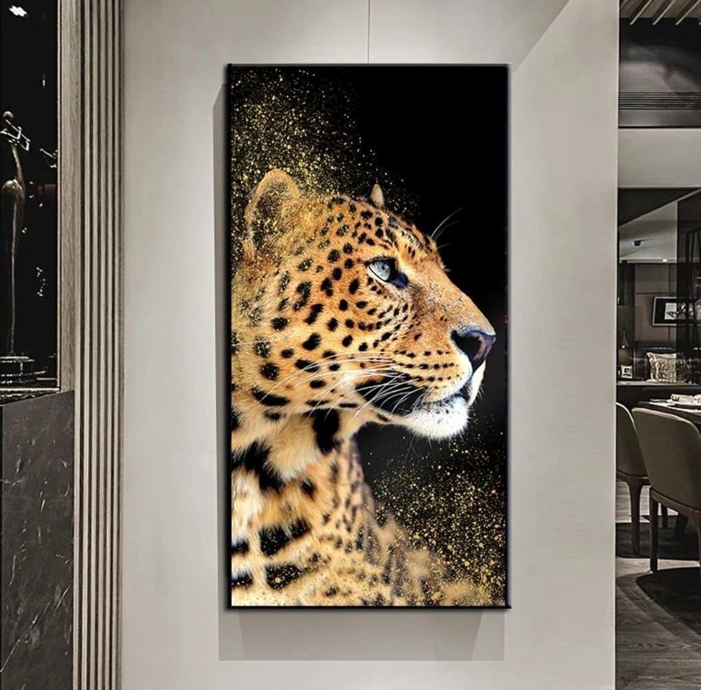 Modern Animal Leopard Canvas Oil Painting Posters and Prints Nordic Wall Art Pictures for Living Room Home Decoration Cuadros