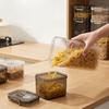 Airtight Food Storage Containers Fridge Stackable Clear PET Plastic Kitchen Jars Leakproof Pantry Organizer Cereal Pasta Coffee