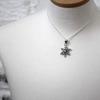 Snowflake Silver 925 Pendant Necklace with Zirconia cooldust [FUNKOUTS] FCN-007