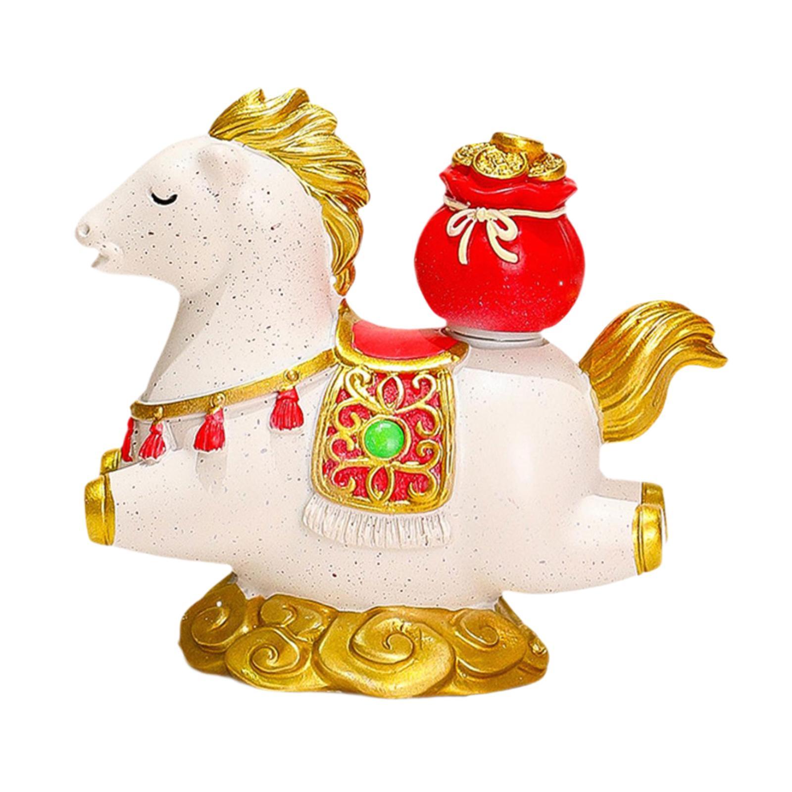 Horse Figurine Mini Figurine Desktop Ornament Horse Statue for Home Bookshelf Desk