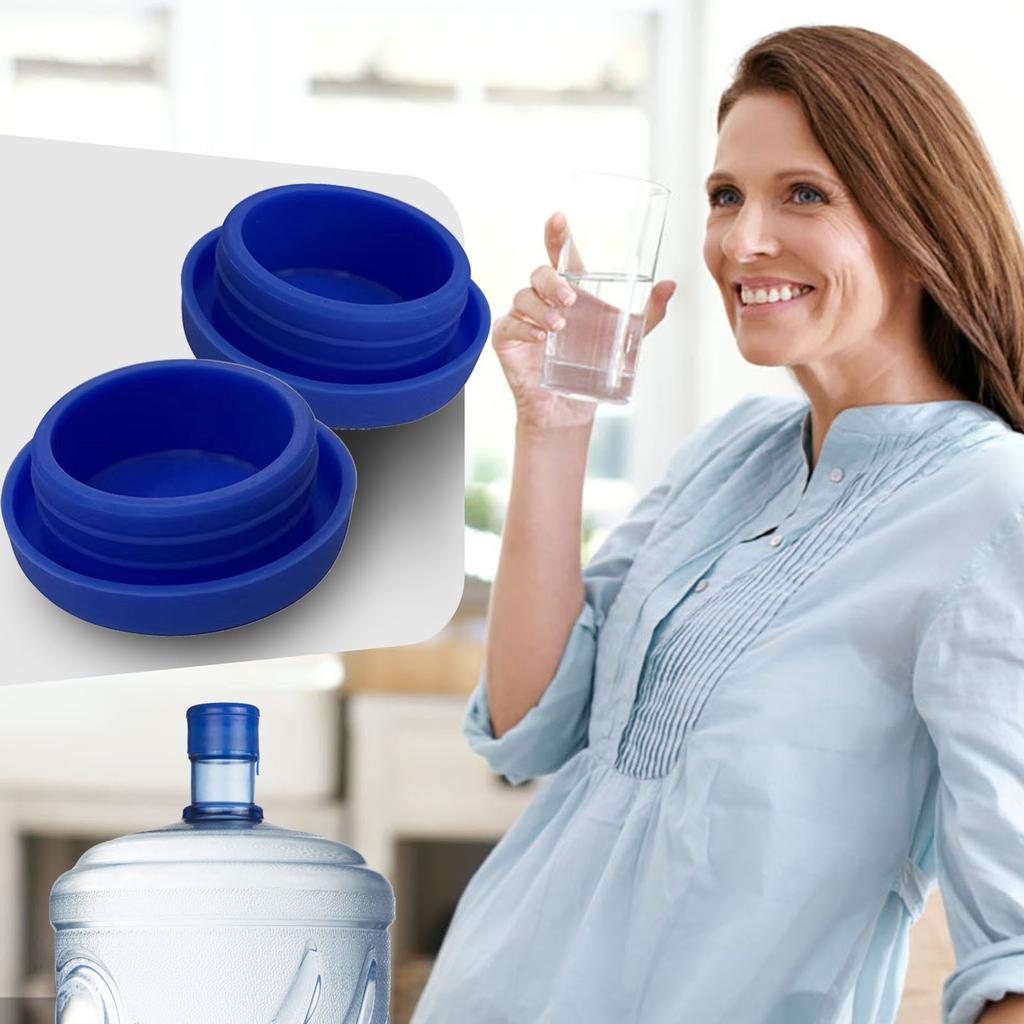 5 Gallon Water Jug Reusable Replacement Cap Silicone No Spill Top Lid Cover Fits 55mm Bottles Pack Of 4