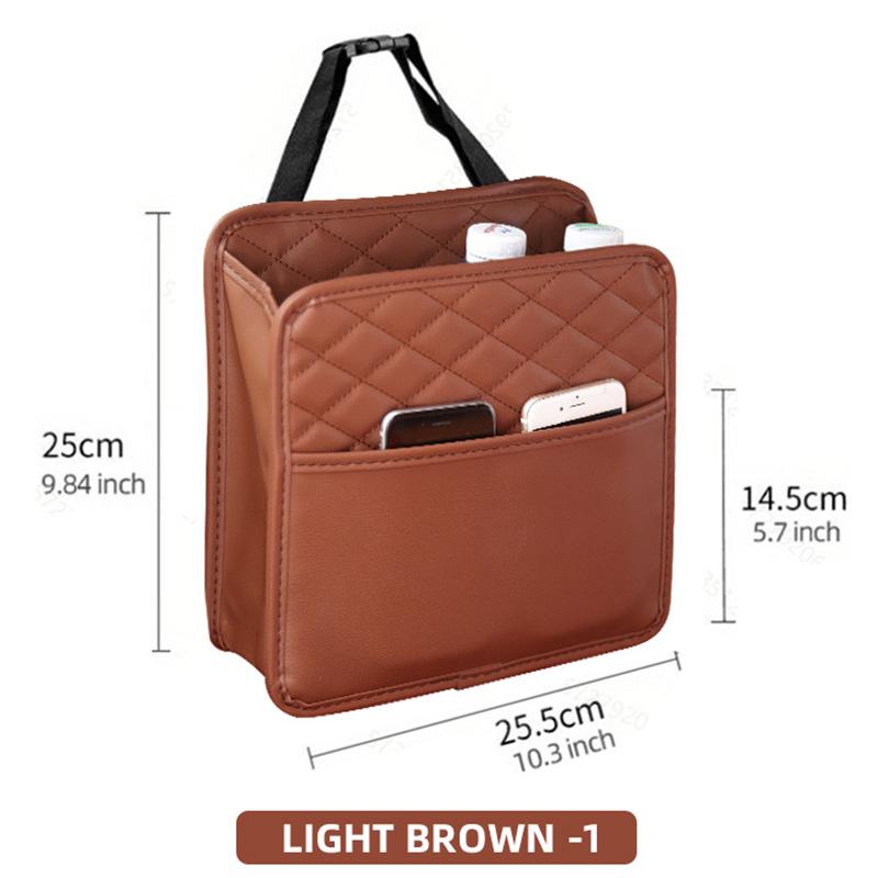 Leder Mehrzweck Auto Sitz Aufbewahrungstasche Wasserdicht Hängend Auto Sitz Organizer Müllbeutel Geeignet für die meisten Autos