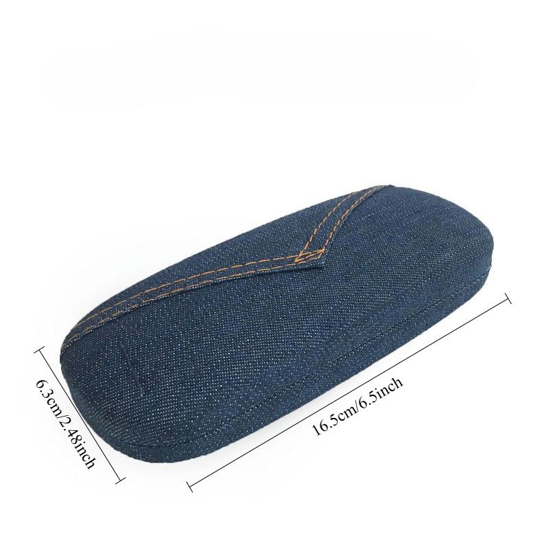 Fashion Denim Eye Glasses Hard Case Box Women Men Protector Reading Myopia Glasses Storage Box