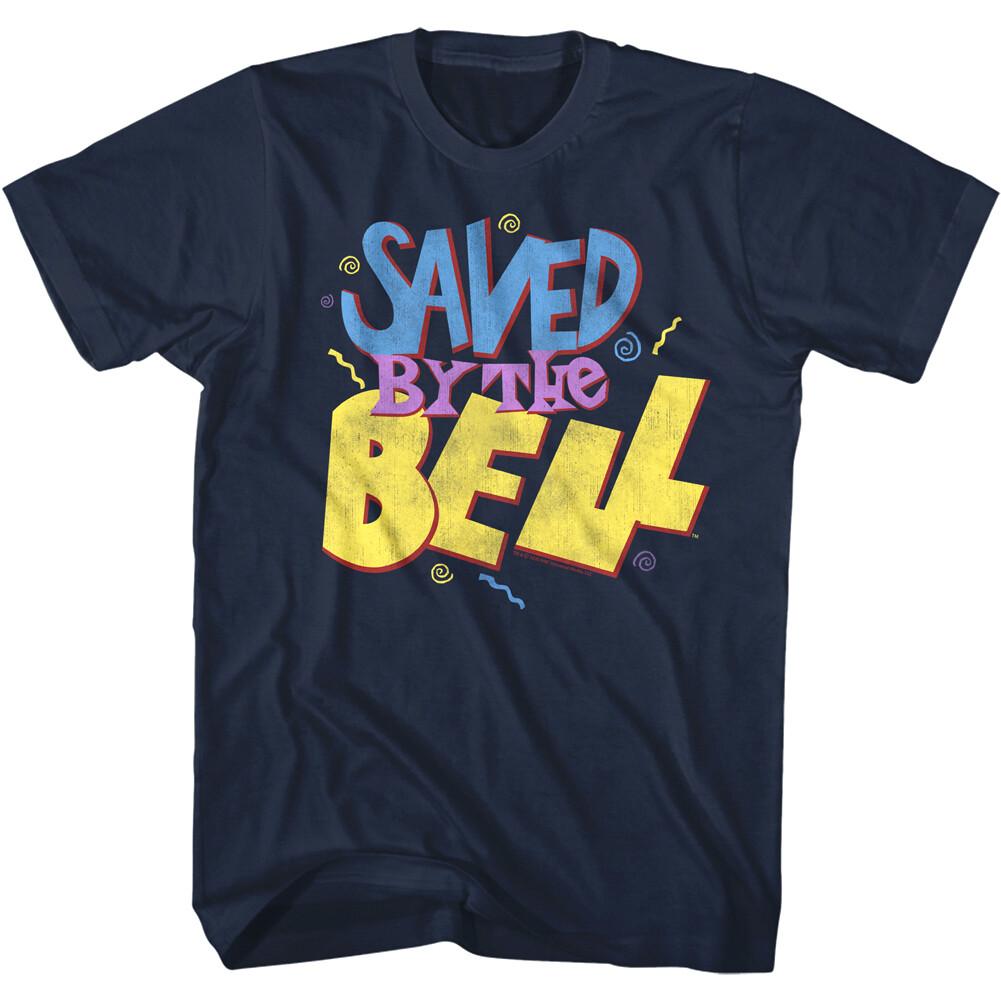 Saved by The Bell Faded Logo Men T Shirt Vintage TV Show Merch 90s Tee XXXL