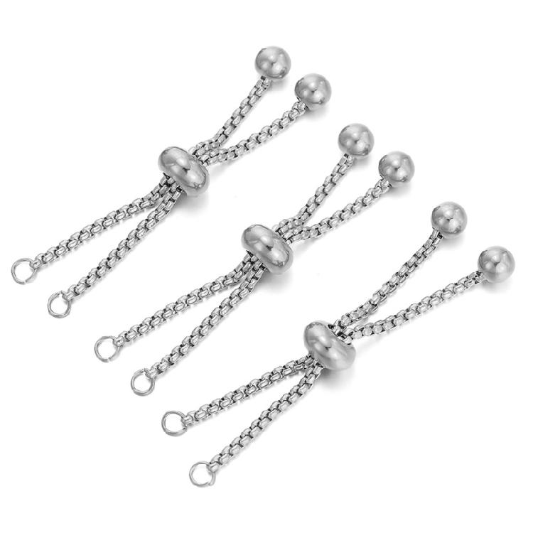 

3PCS Extendable Chain Interchangeable Chain Suitable for Bracelets and Necklaces 3.5cm срібний